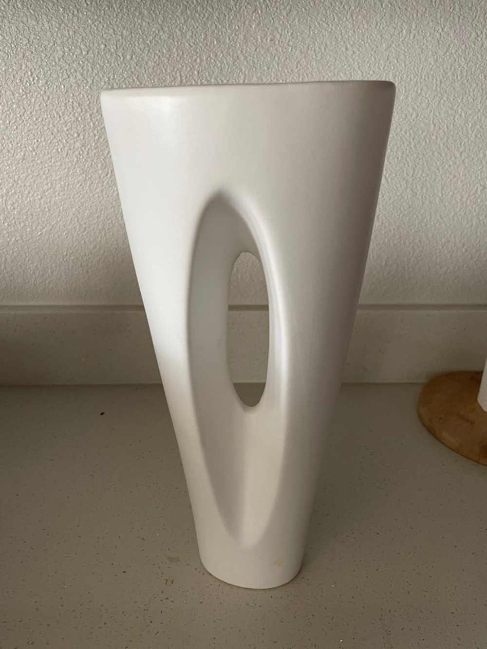 Modern White Ceramic Sculptural Vase